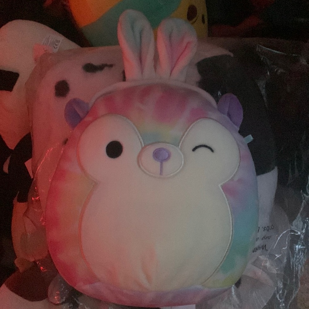 Tie dye Babette the hedgehog with bunny ears Easter 2023 squishmallow NWT